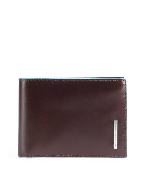PIQUADRO wallet BLUE SQUARE line, in leather MAHOGANY - Men’s Wallets