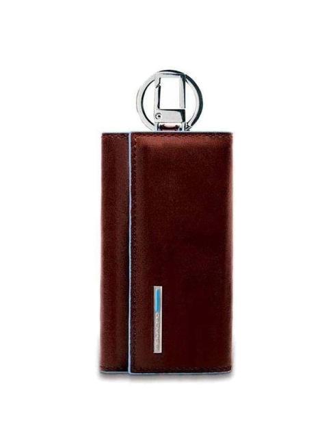 PIQUADRO key case BLUE SQUARE line MAHOGANY - Key holders