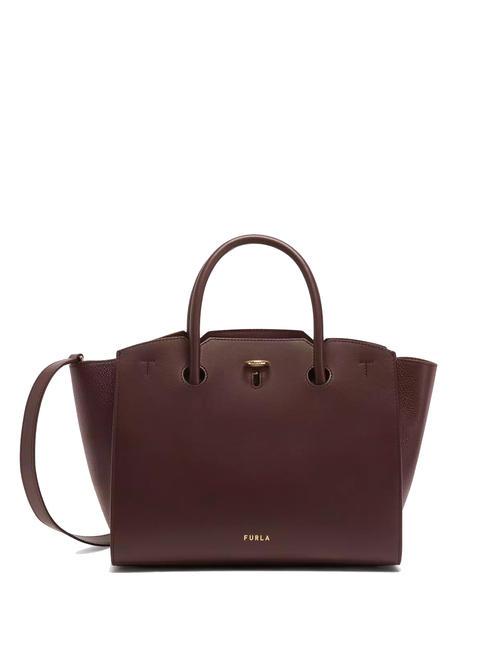 FURLA GENESI M leather tote bag chianti - Women’s Bags
