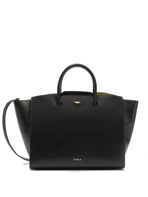 FURLA GENESI L leather tote bag Black - Women’s Bags