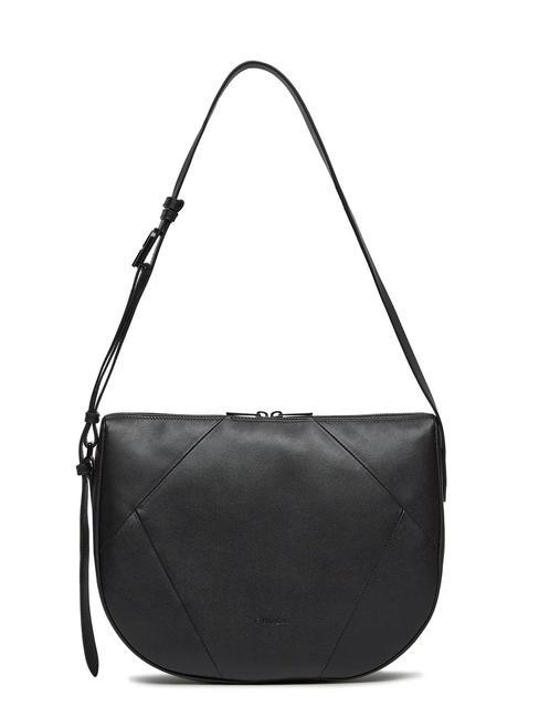 FURLA FLOW M leather shoulder bag Black - Women’s Bags