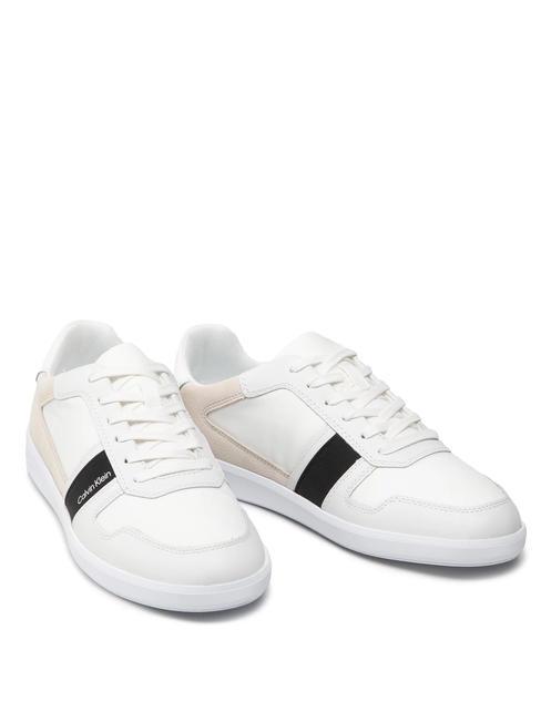 CALVIN KLEIN LOW TOP LACE UP MIX Sneakers triple white - Men’s shoes