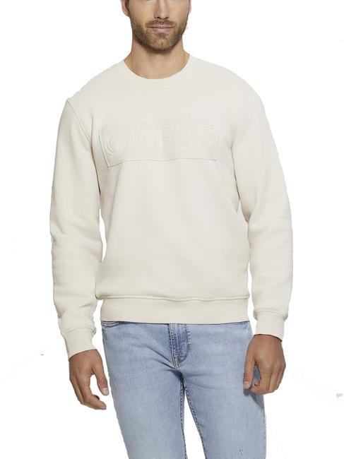 GUESS BEAU Sweatshirt with front logo muted stone - Sweatshirts