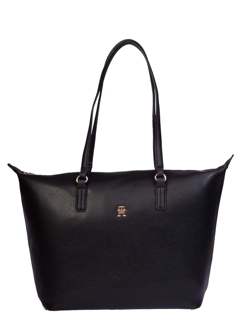 Tommy Hilfiger Poppy Plus Shoulder Shopping Bag Black Buy At