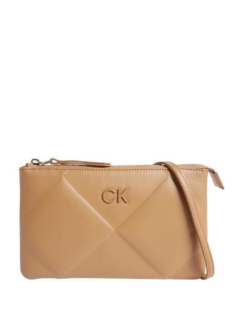 CALVIN KLEIN RE-LOCK QUILT shoulder bag brown sugar - Women’s Bags