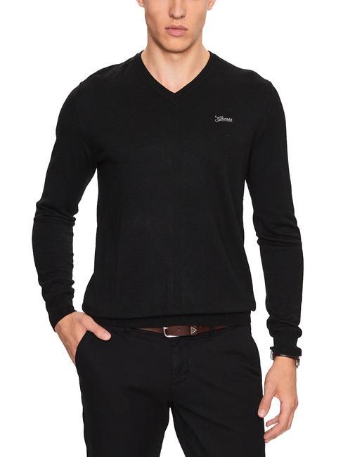 GUESS VANCE V-neck pullover jetbla - Men's Sweaters