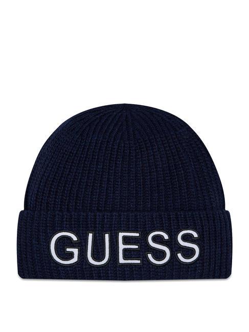 GUESS PATCH Winter hat with logo smartblue - Hats