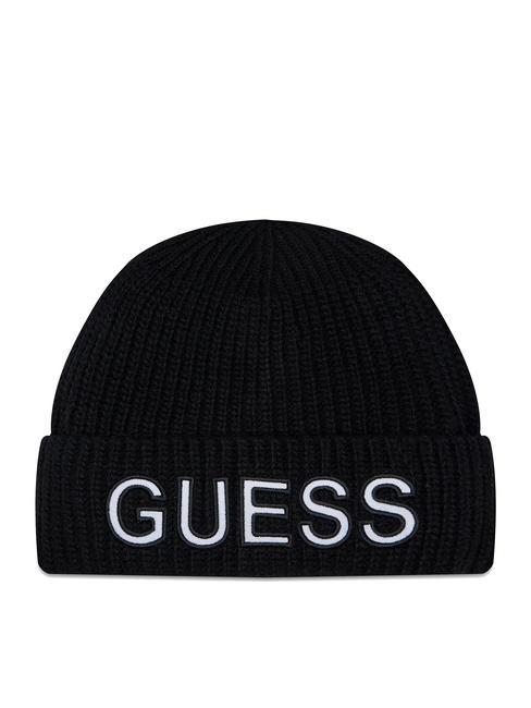 GUESS PATCH Winter hat with logo jetbla - Hats
