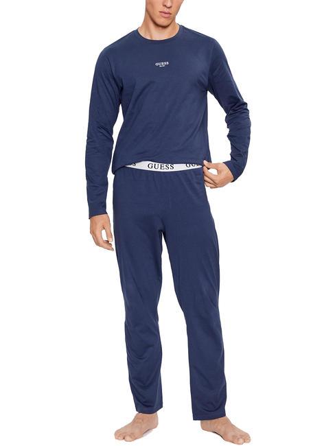 GUESS DERRICK Cotton pajamas silk blue - Men's pajamas