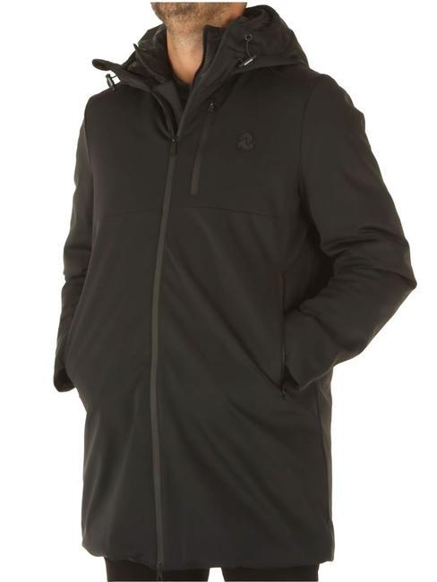 INVICTA LONG Long jacket with hood black - Men's down jackets