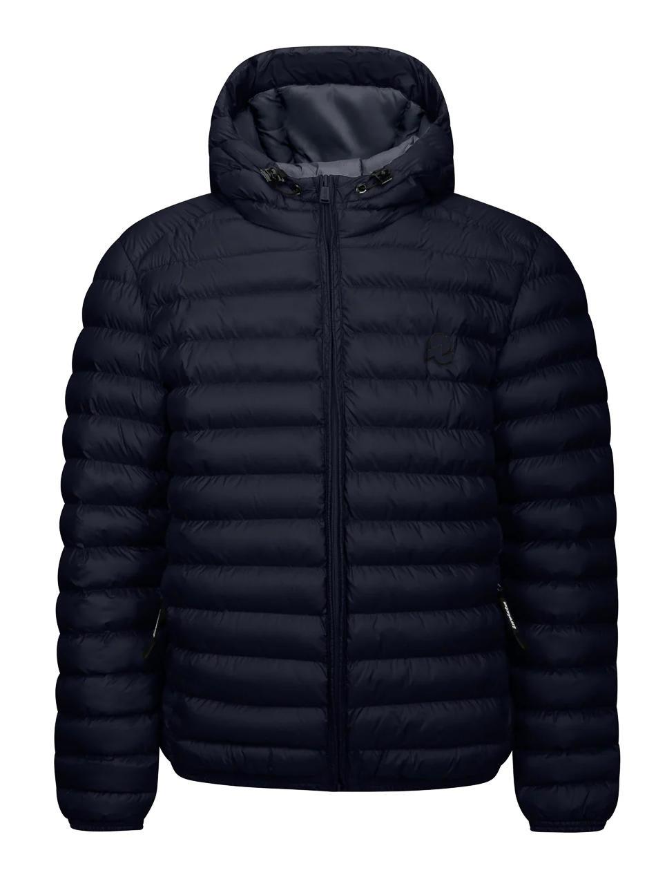 Invicta Basic Short Jacket With Hood Dark Blue Buy At Outlet Prices