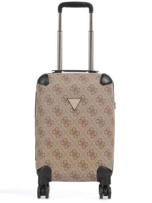 GUESS BERTA Hand Luggage Trolley latte logo / brown - Hand luggage