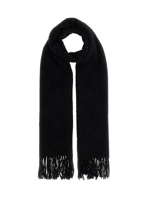 GUESS JAMES LOGO Frayed scarf BLACK - Scarves