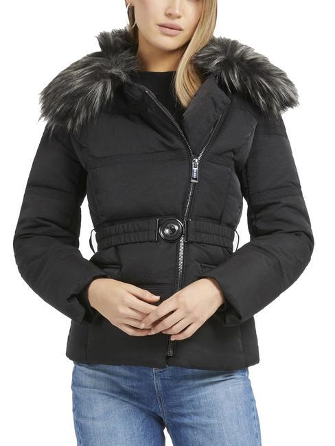 GUESS MARIOSOL Down jacket with belt jetbla - Women's Jackets