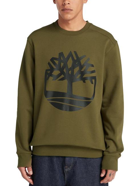 TIMBERLAND TREE LOGO Crewneck sweatshirt dark olive/black - Sweatshirts