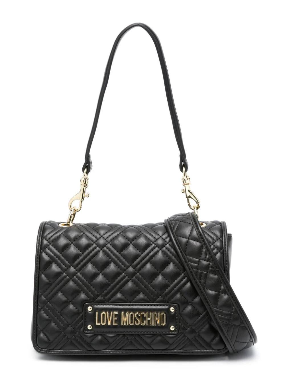 Love Moschino Quilted Shoulder Bag With Shoulder Strap Black Buy At