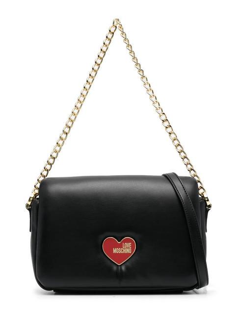 LOVE MOSCHINO MARSHMALLOW BAG Chain handle bag with shoulder strap Black - Women’s Bags