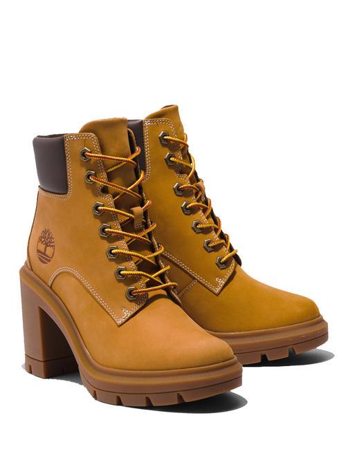 TIMBERLAND ALLINGTON Lace-up ankle boot with nubuck heel wheat - Women’s shoes