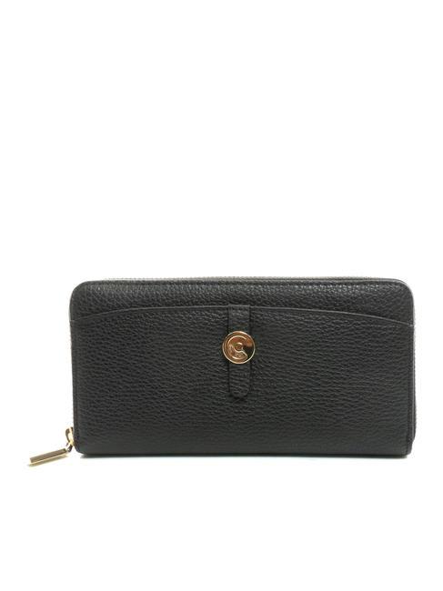 COCCINELLE DORA Large leather zip around wallet Black - Women’s Wallets