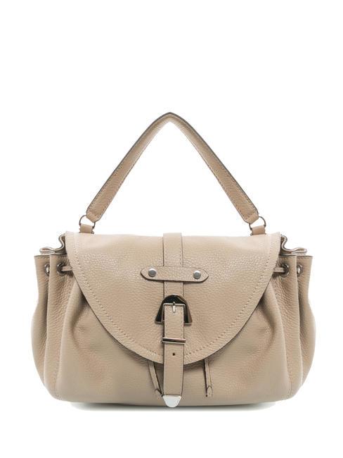 COCCINELLE ALEGORIA S Hammered leather handbag powder pink - Women’s Bags