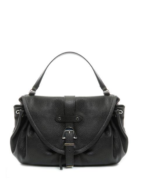 COCCINELLE ALEGORIA S Hammered leather handbag Black - Women’s Bags