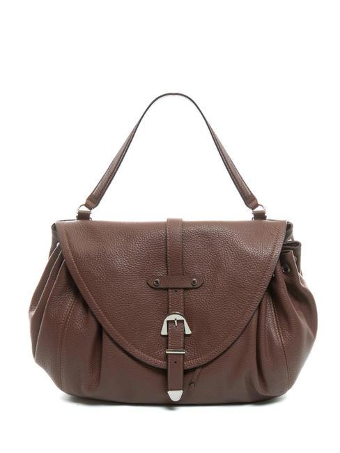 COCCINELLE ALEGORIA Hammered leather handbag carob - Women’s Bags