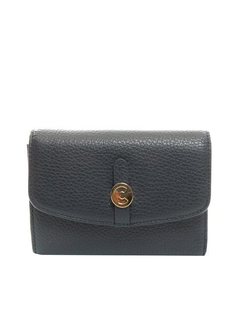 COCCINELLE DORA Small textured leather wallet dARKBlue - Women’s Wallets