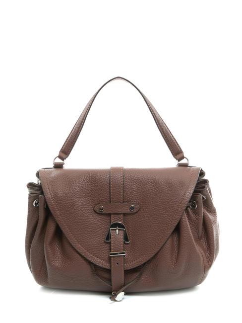 COCCINELLE ALEGORIA S Hammered leather handbag carob - Women’s Bags