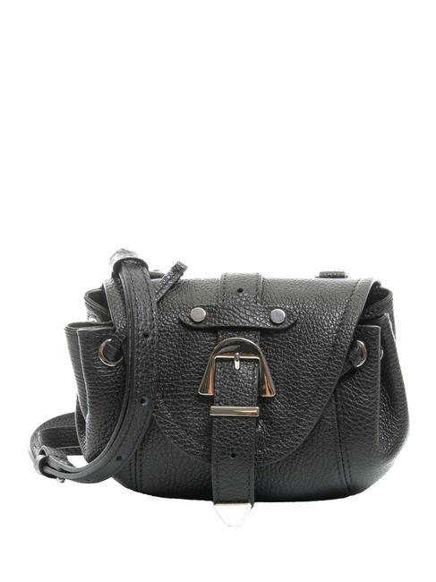 COCCINELLE ALEGORIA Hammered leather mini bag Black - Women’s Bags