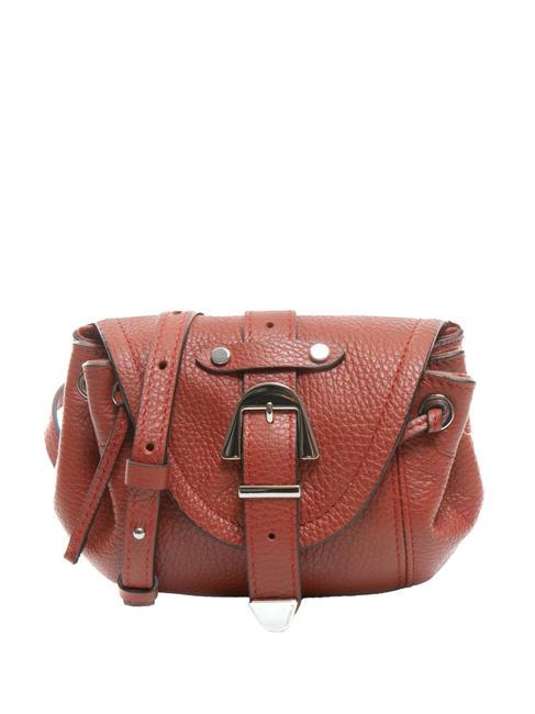 COCCINELLE ALEGORIA Hammered leather mini bag Maple - Women’s Bags
