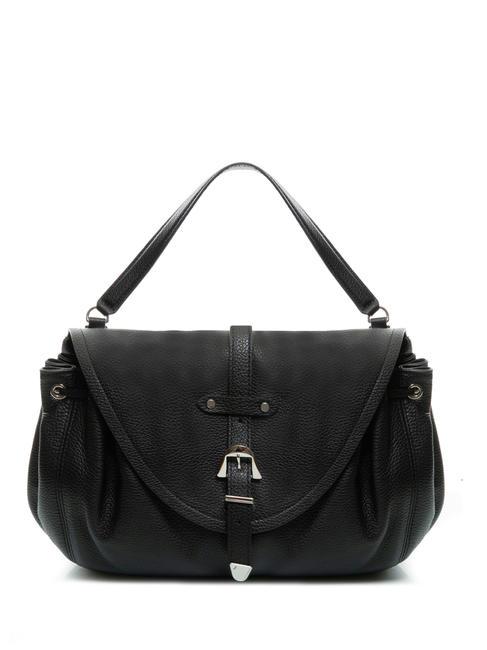 COCCINELLE ALEGORIA Hammered leather handbag Black - Women’s Bags