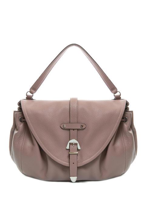 COCCINELLE ALEGORIA Hammered leather handbag anemone - Women’s Bags