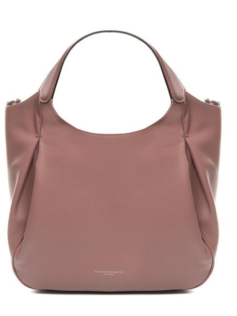 GIANNI CHIARINI HOBO Leather bag with shoulder strap rose dawn - Women’s Bags