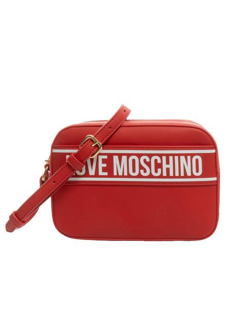 LOVE MOSCHINO PRINT BAG Shoulder camera bag red - Women’s Bags
