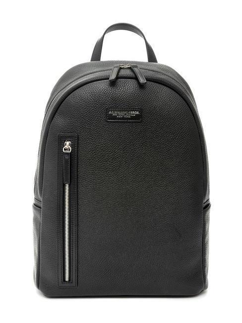 SPALDING TOURIST 15" PC backpack, in leather black - Laptop backpacks