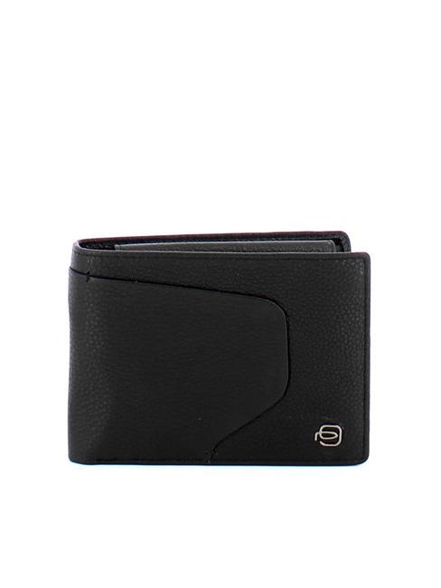 PIQUADRO AKRON Leather wallet with coin purse Black - Men’s Wallets