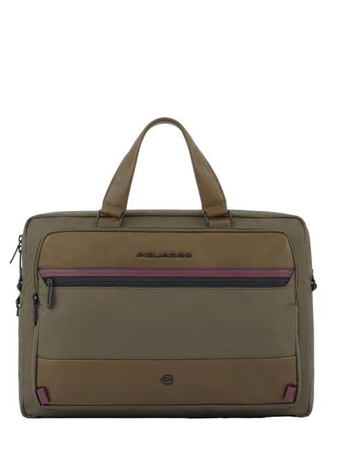 PIQUADRO KEITH PC briefcase 14 " GREEN - Work Briefcases