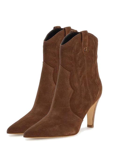 GUESS CALLE Leather ankle boots brown - Women’s shoes