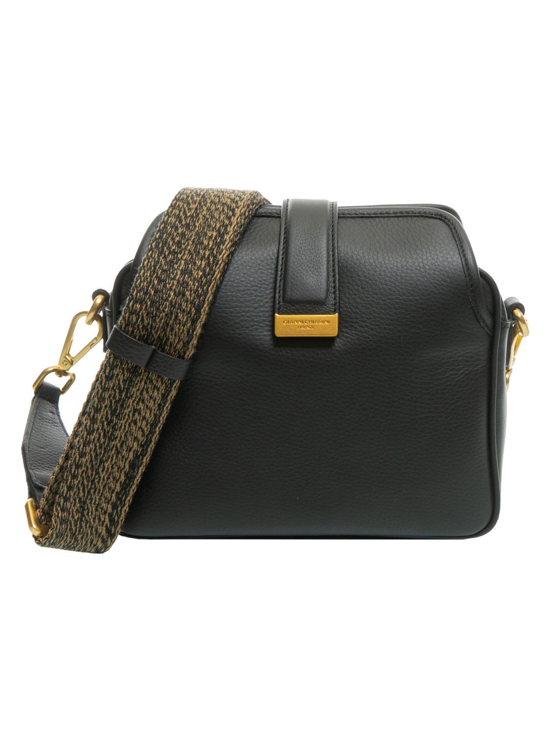 Gianni Chiarini Caterina Mini Shoulder Bag In Leather Black Buy