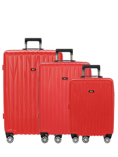 BRIC’S CERVIA 3 cabin+medium+large trolley set Red - Trolley Set