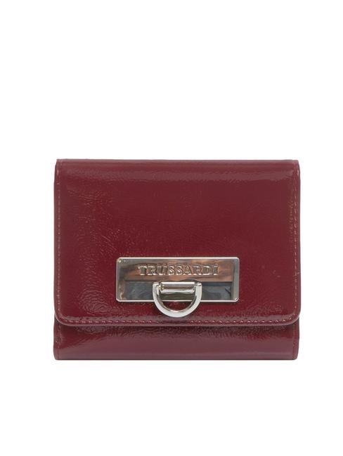 TRUSSARDI IVY CONTINENTAL Small shiny wallet dark ruby - Women’s Wallets