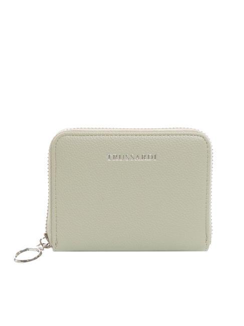 TRUSSARDI NEW IRIS Small zip around wallet moss grey - Women’s Wallets