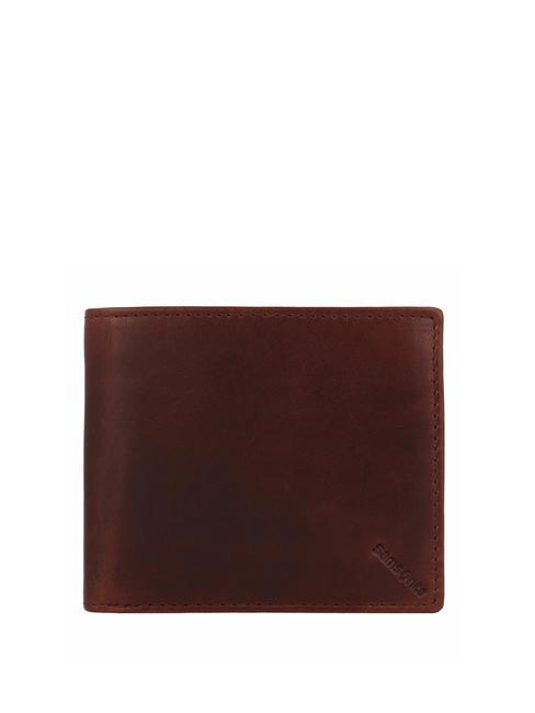 SAMSONITE VEGGY  Leather wallet dark brown - Men’s Wallets