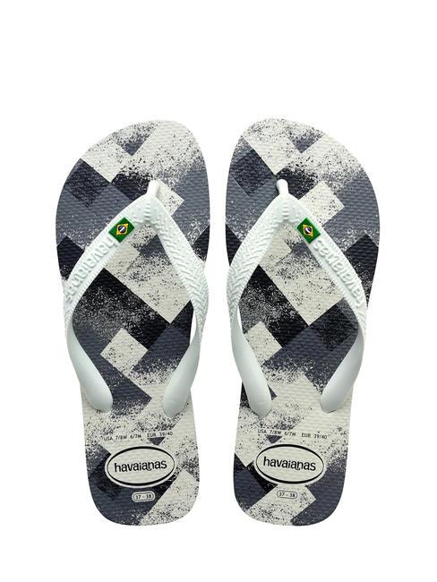 HAVAIANAS BRASIL FRESH Rubber flip flops white/white/grey - Unisex shoes
