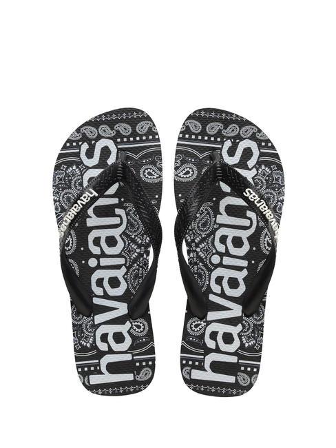 HAVAIANAS TOP LOGOMANIA FASHION Rubber flip flops BLACK - Unisex shoes