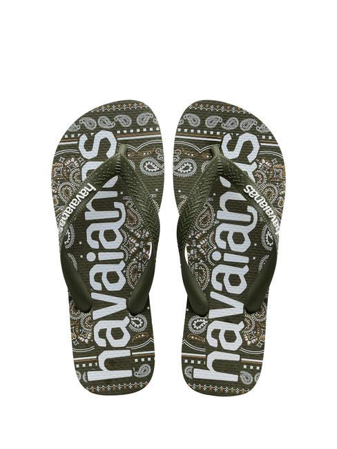 HAVAIANAS TOP LOGOMANIA FASHION Rubber flip flops green - Unisex shoes