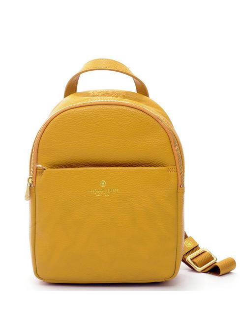 SPALDING TIFFANY Small leather backpack mustard - Women’s Bags