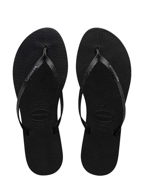 HAVAIANAS YOU GLITTER Flip flops BLACK - Women’s shoes