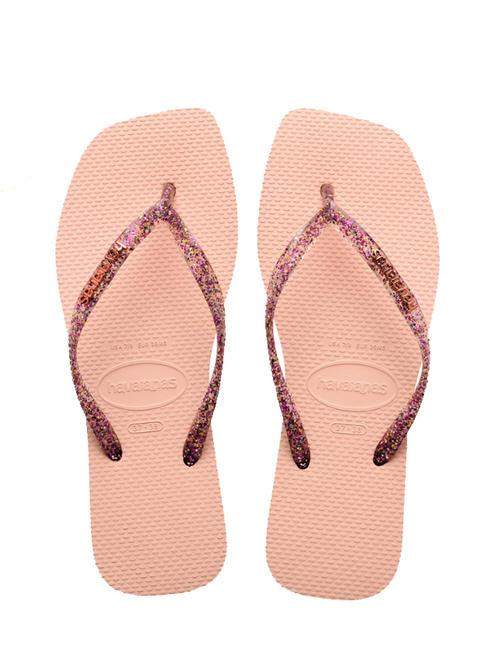 HAVAIANAS SQUARE LOGO Flip flops ballet rose - Women’s shoes