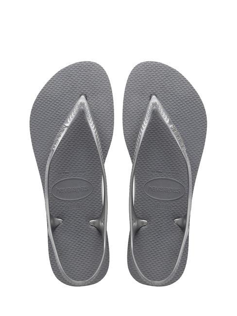 HAVAIANAS SUNNY II Thong sandals with straps steel / gray - Women’s shoes